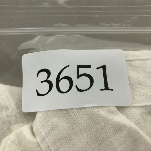 Michael Kors Shirt Mens Medium Classic Fit Linen White Long Sleeve Roll Tab - Picture 11 of 12